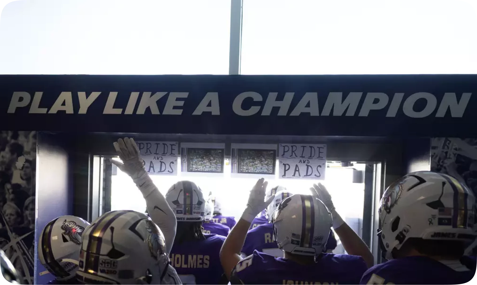 JMU football alumni community call to action at a JMU football game to get started today
