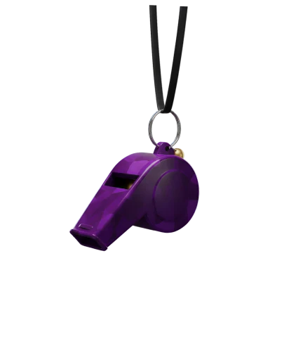 JMU football alumni referee whistle symbol